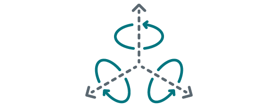 icon depicting the kinematics of a 5-axis cutting head